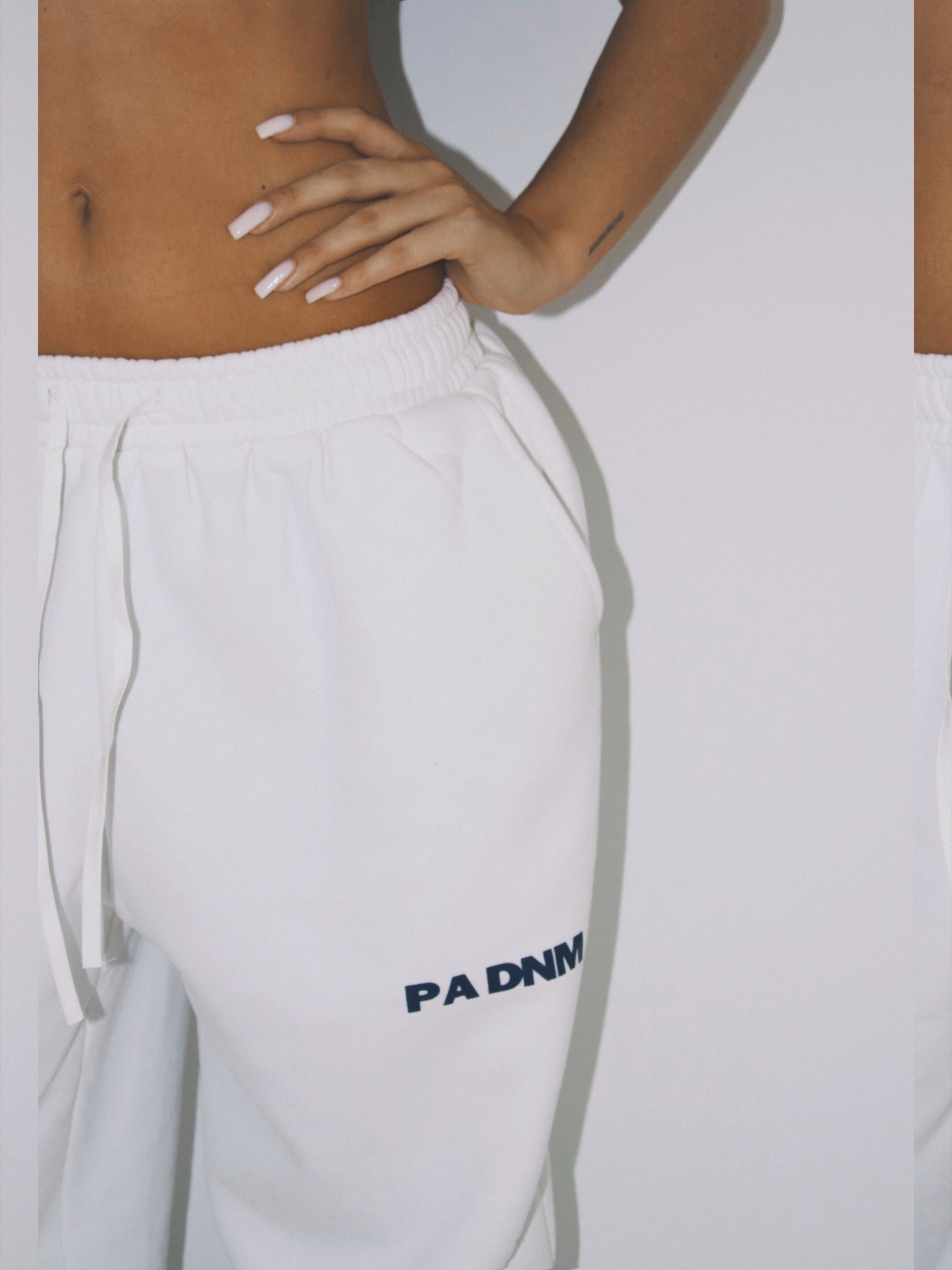 WIDE LOGO JOGGERS I WHITE