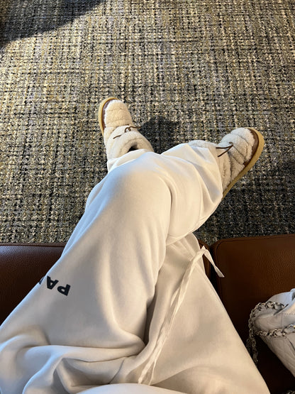 WIDE LOGO JOGGERS I WHITE