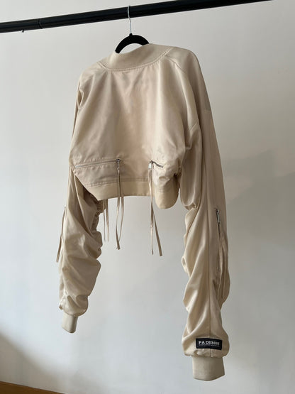 NYLON CROPPED JACKET I SAND