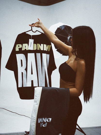 OVERSIZED RAW TEE I BLACK