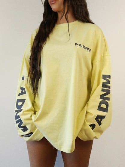 LONG-SLEEVE LOGO SHIRT I LIGHT YELLOW