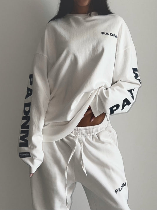 LONG-SLEEVE LOGO SHIRT I WHITE
