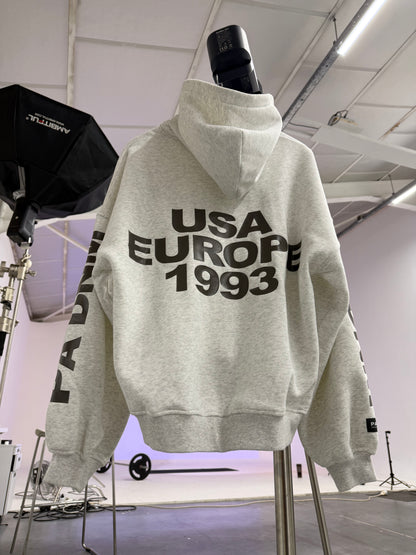 93’ OVERSIZED LOGO HOODIE I VINTAGE GREY