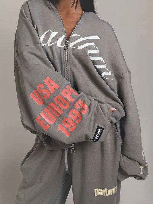 LIGHT GREY FADING SUMMER HOODIE