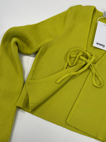 Crop cardigan I lime